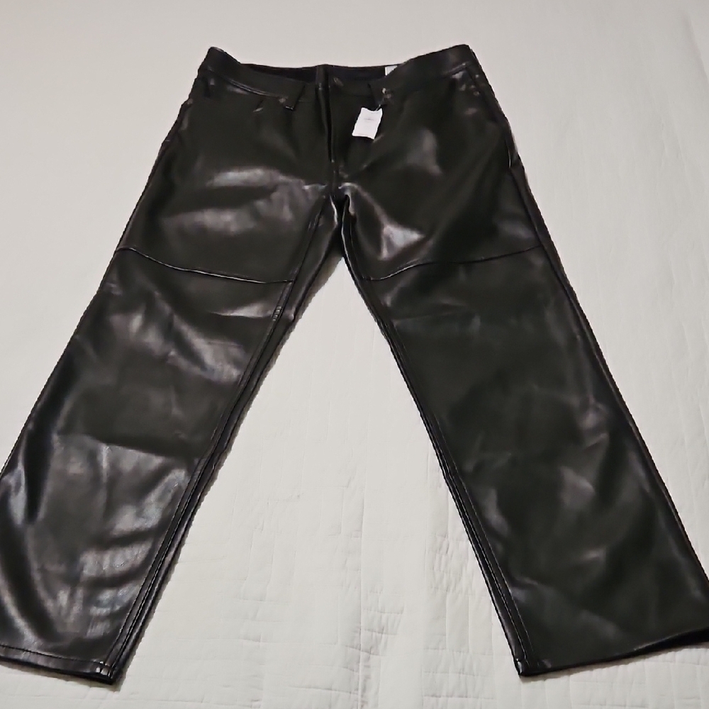 Black Leather Womens Pants